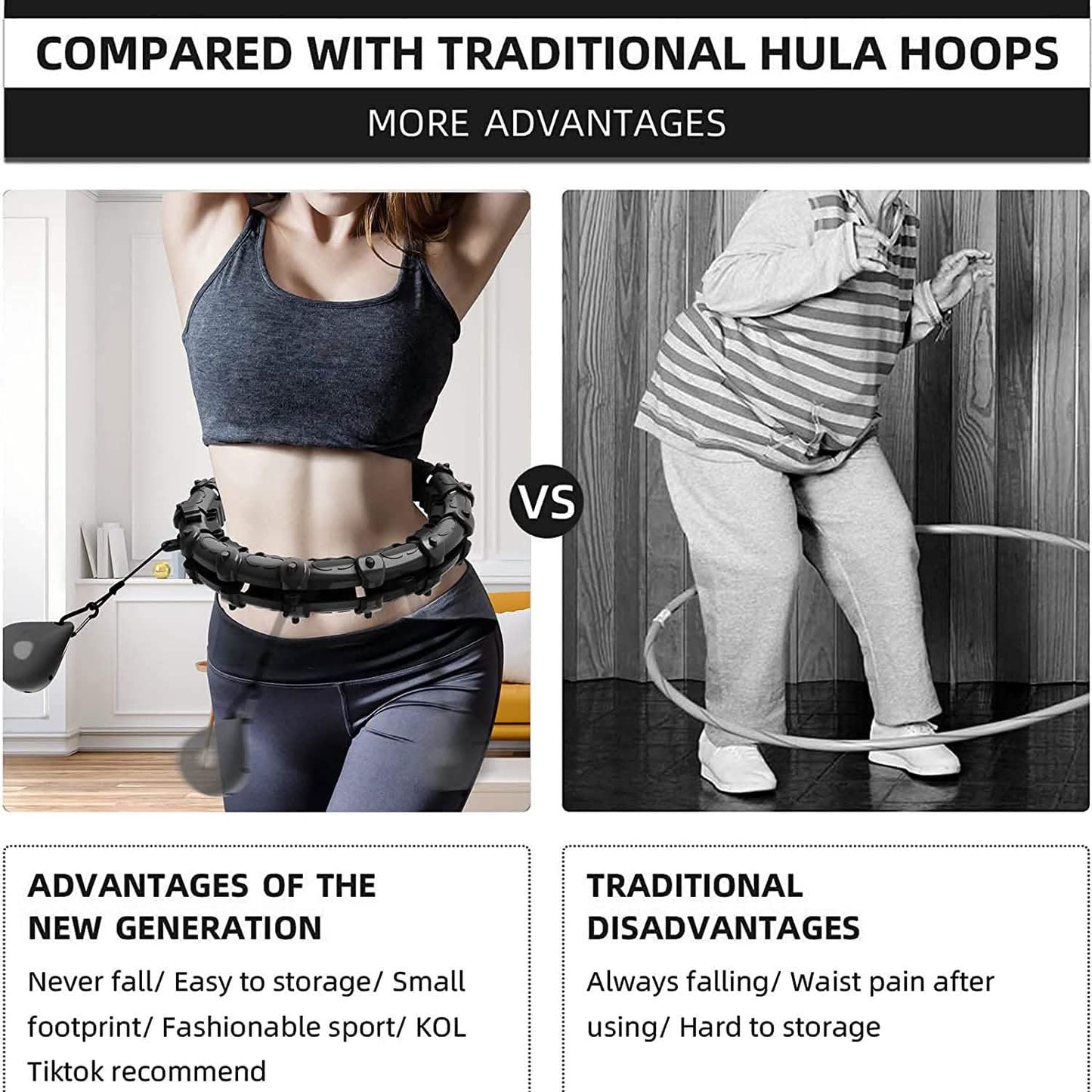Upgraded Large Size Smart Weighted Exercise Hoola Hoops DailySale