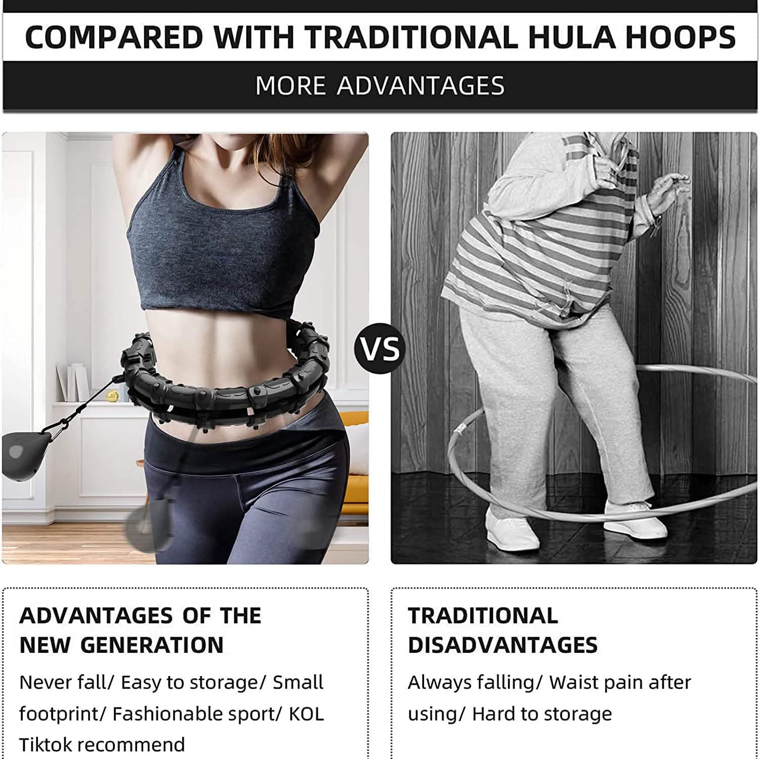 Upgraded Large Size Smart Weighted Exercise Hoola Hoops DailySale