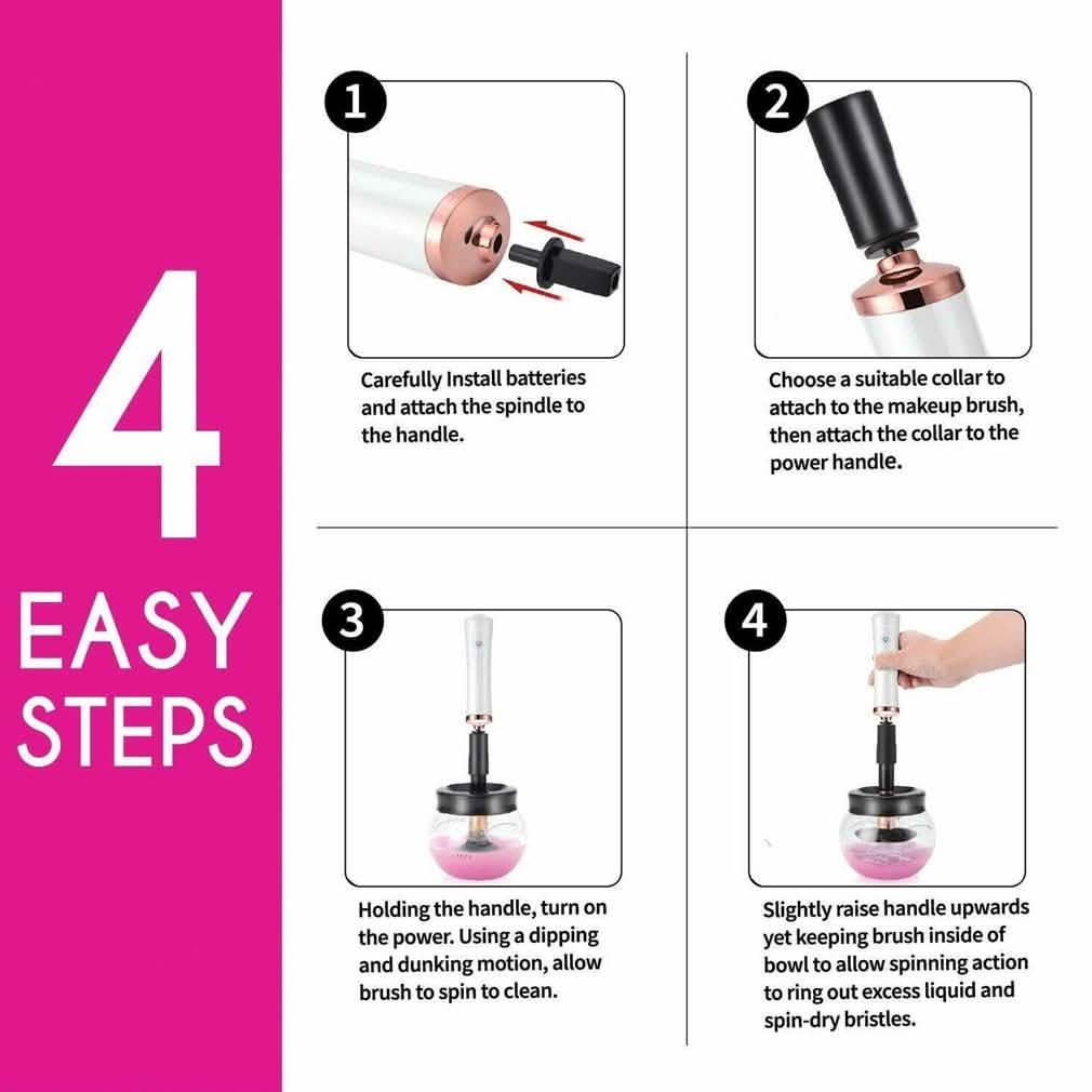 Urban Butterfly Electric Make-Up  Brush Cleaner DailySale