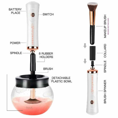 Urban Butterfly Electric Make-Up  Brush Cleaner DailySale