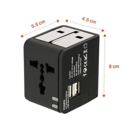 US EU UK AU Travel Universal Adapter USB Charger Type-C AC Wall Plug Converter DailySale