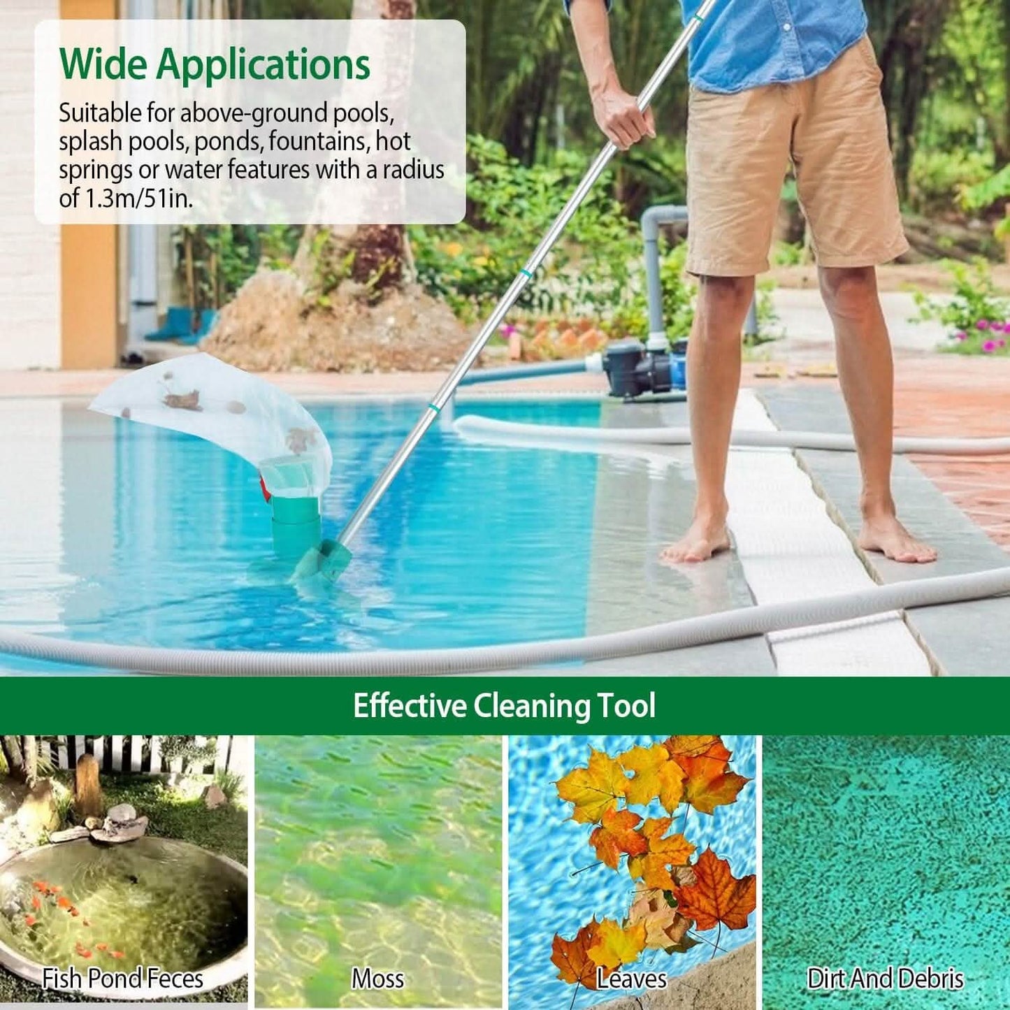 US Swimming Pool Vacuum Head Brush DailySale