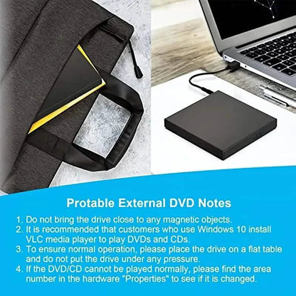 USB 2.0 Slim Protable External CD-RW Drive DVD-RW Burner Writer Player DailySale