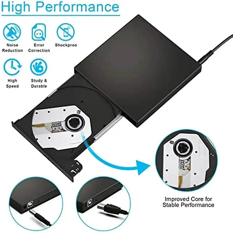 USB 2.0 Slim Protable External CD-RW Drive DVD-RW Burner Writer Player DailySale