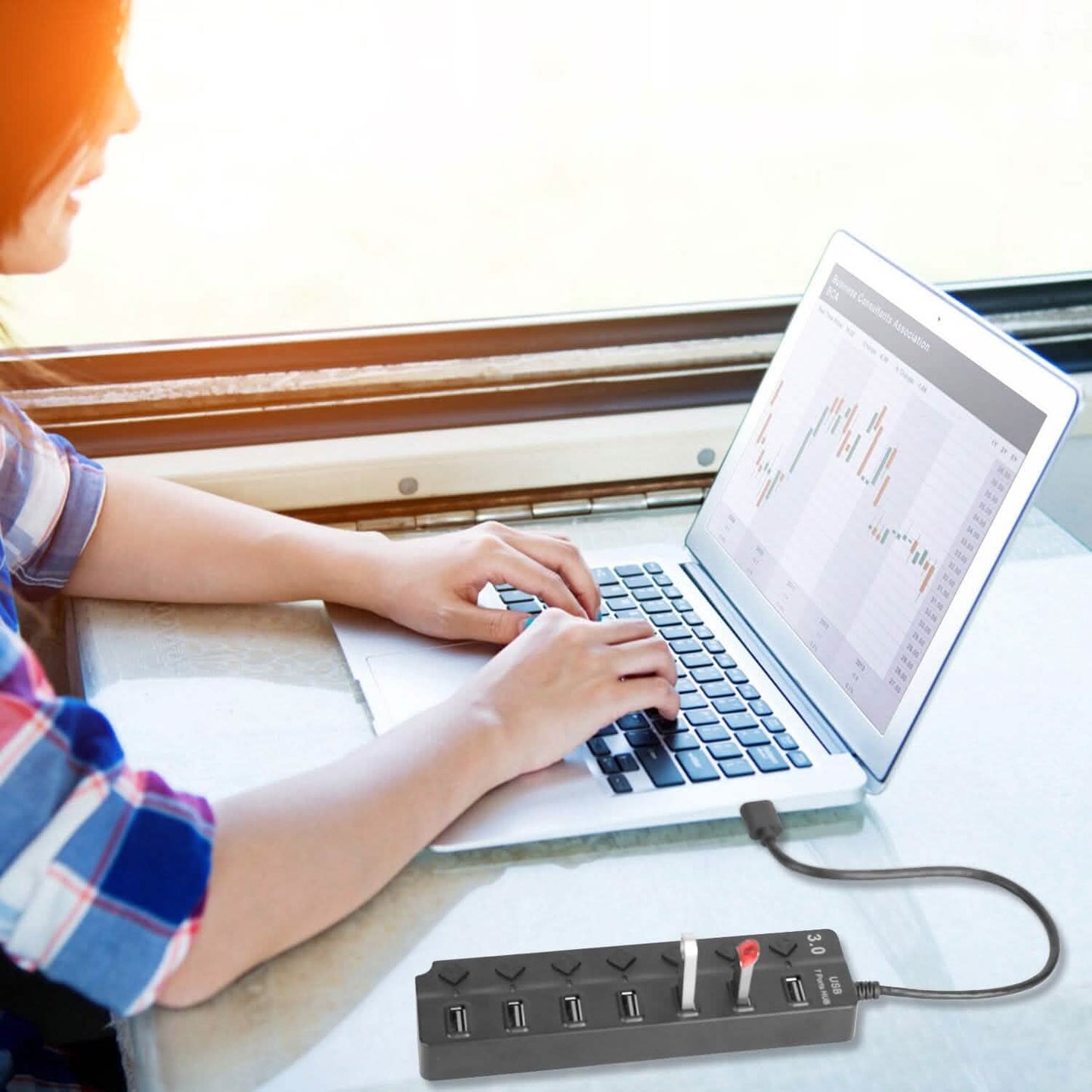 USB 3.0 HUB 7 Ports High Speed 5Gbps USB Splitter DailySale