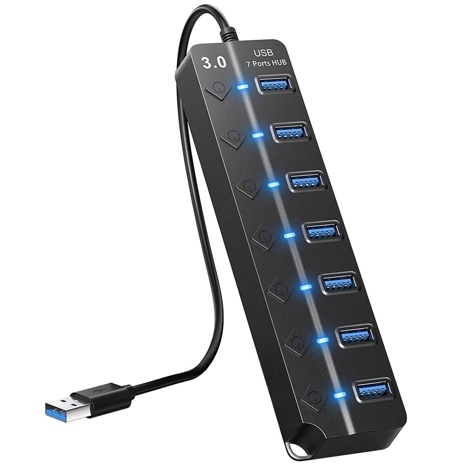 USB 3.0 HUB 7 Ports High Speed 5Gbps USB Splitter DailySale