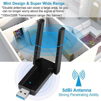 USB 3.0 WiFi Adapter AC1300 Mbps DailySale