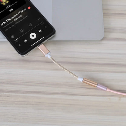 USB-C Type C Adapter Port to 3 .5mm Aux Audio Jack DailySale