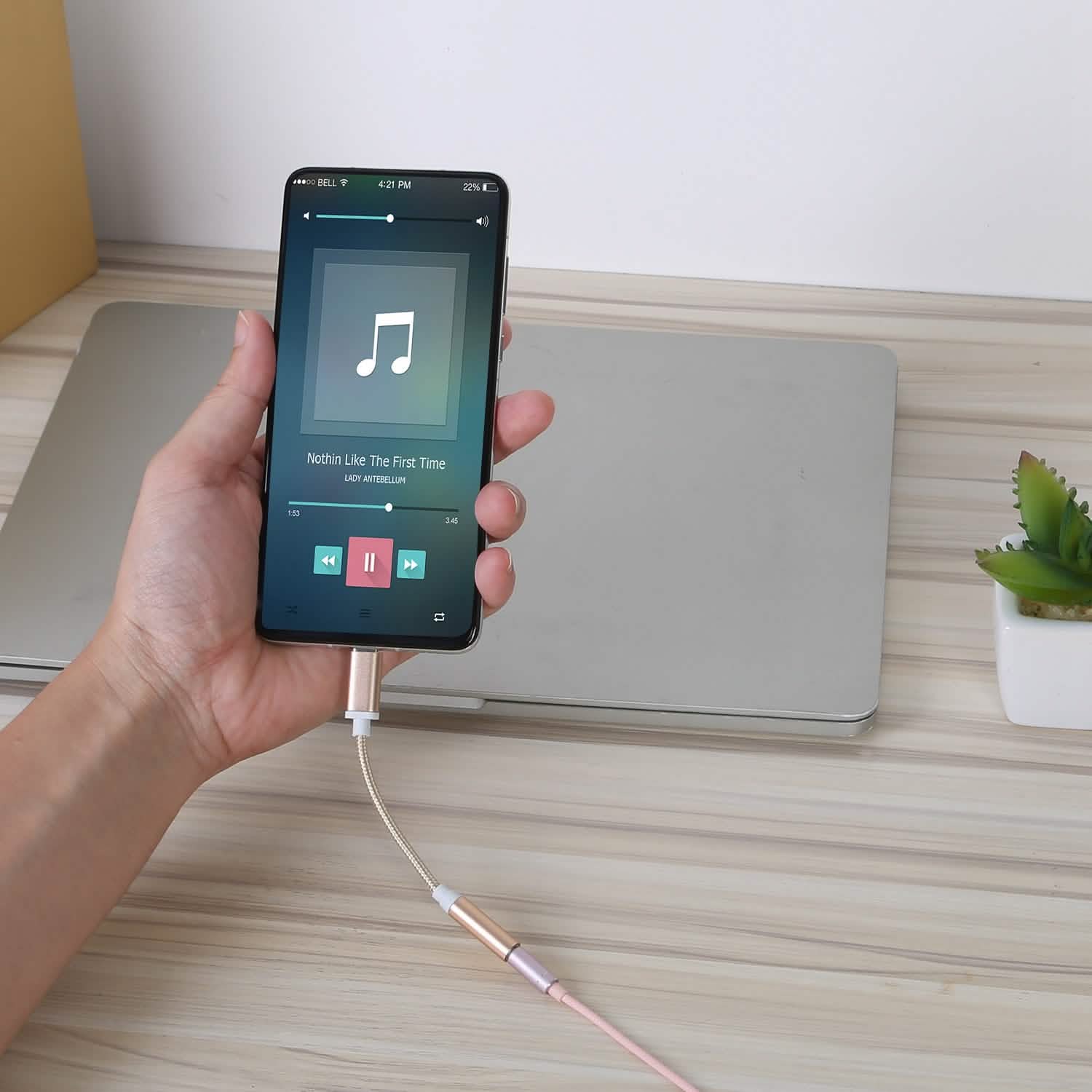 USB-C Type C Adapter Port to 3 .5mm Aux Audio Jack DailySale