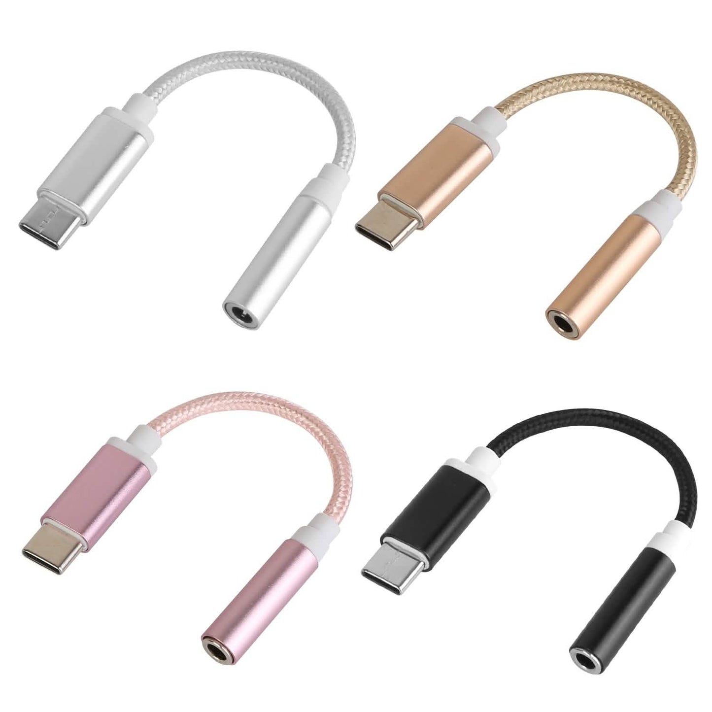 USB-C Type C Adapter Port to 3 .5mm Aux Audio Jack DailySale