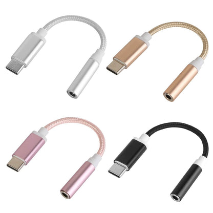 USB-C Type C Adapter Port to 3 .5mm Aux Audio Jack DailySale