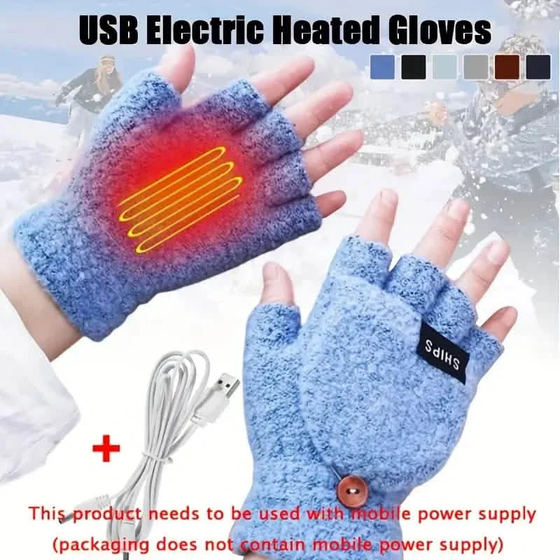 USB Electric Heating Adjustable Temperature Gloves DailySale