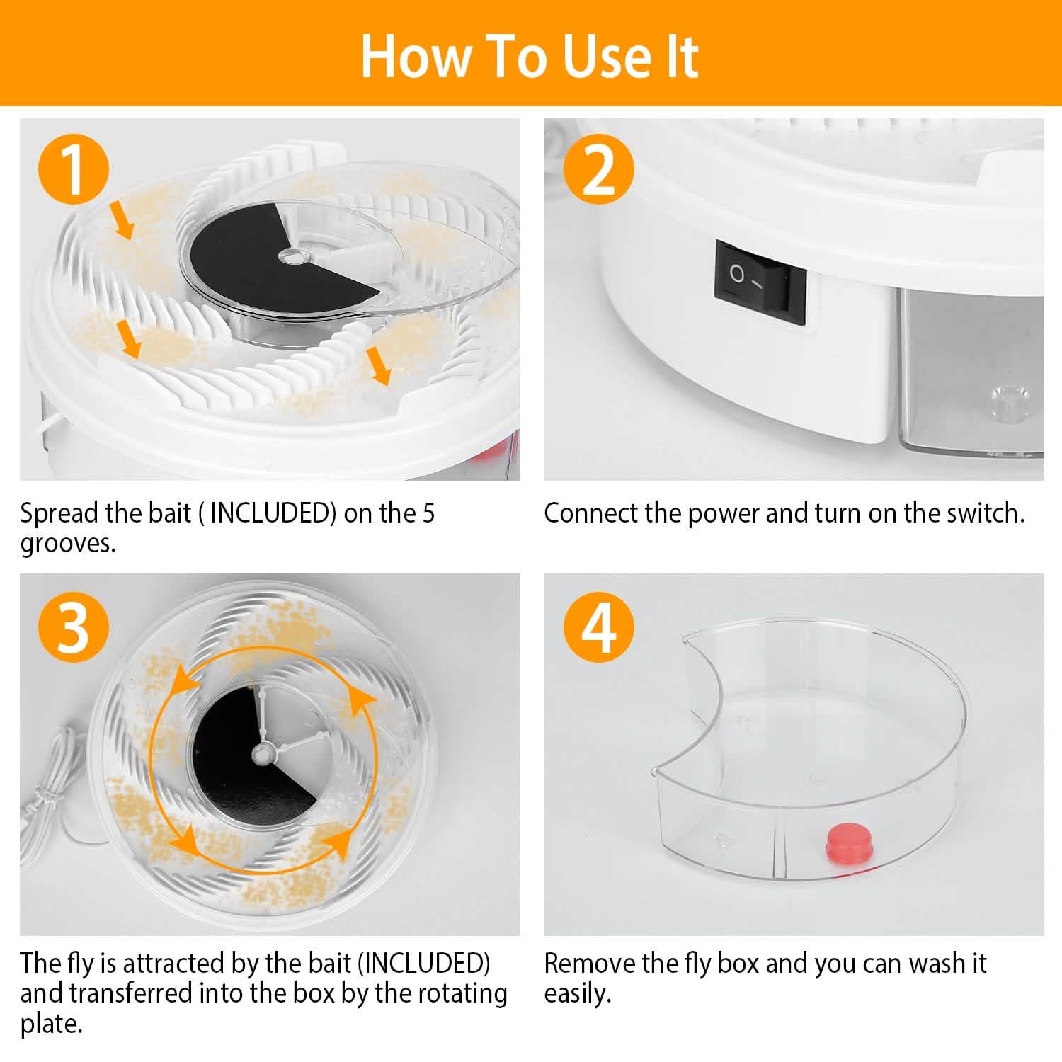 USB powered Electric Fly Trap Automatic Flycatcher DailySale