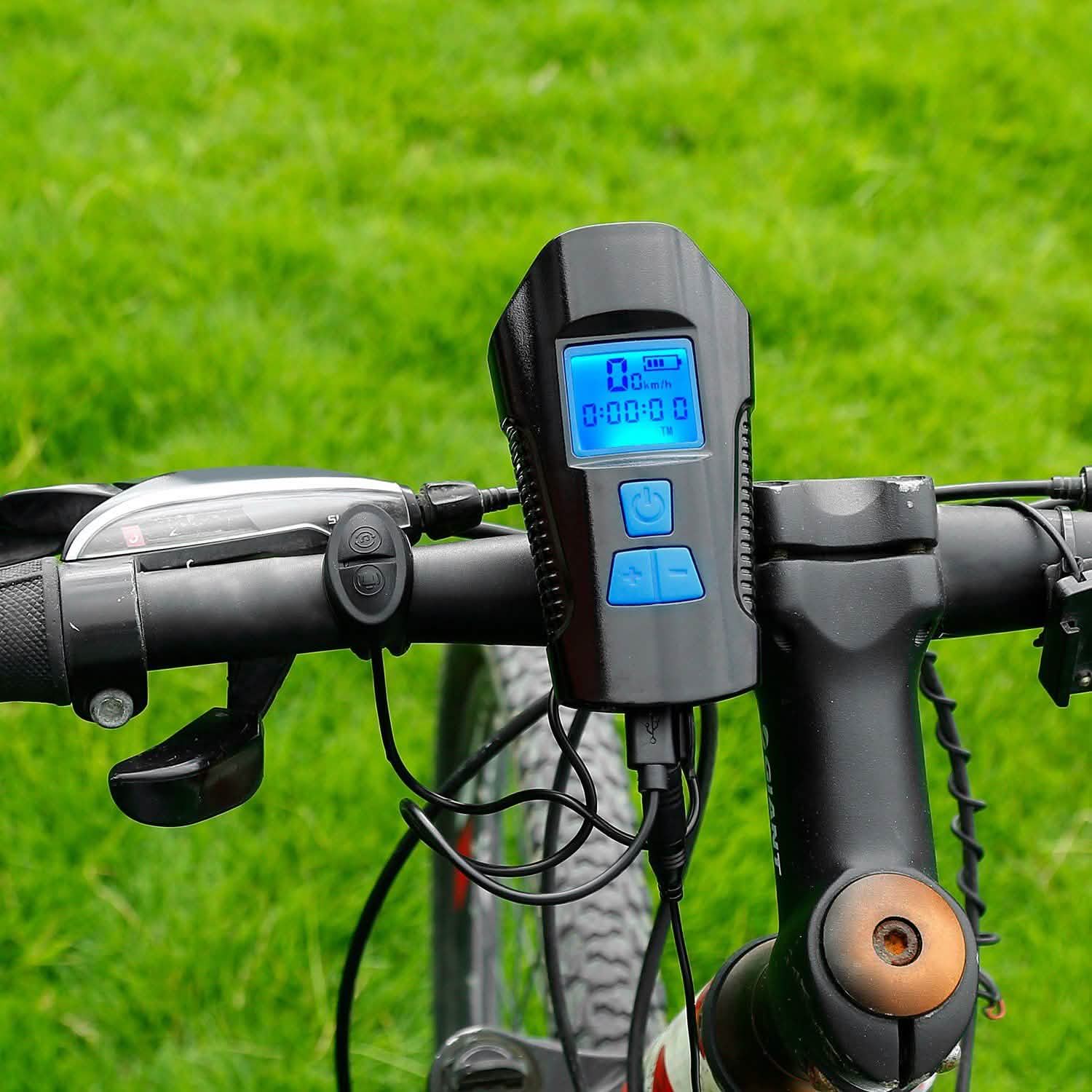 USB Rechargeable Bike Light Set with Speedometer and Odometer DailySale