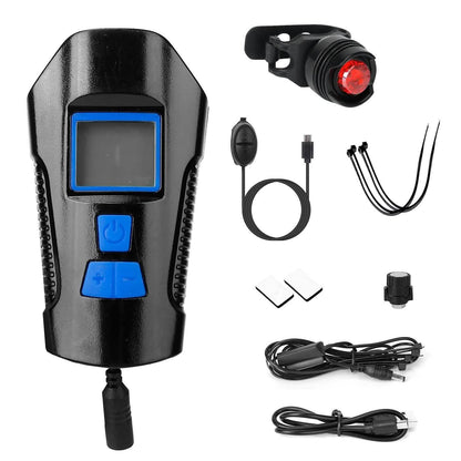 USB Rechargeable Bike Light Set with Speedometer and Odometer DailySale
