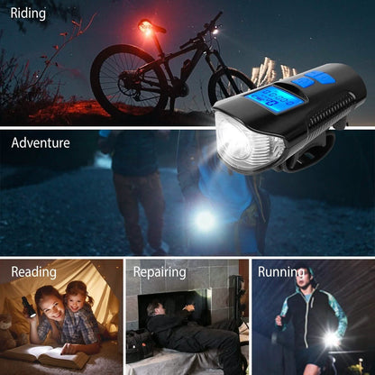 USB Rechargeable Bike Light Set with Speedometer and Odometer DailySale