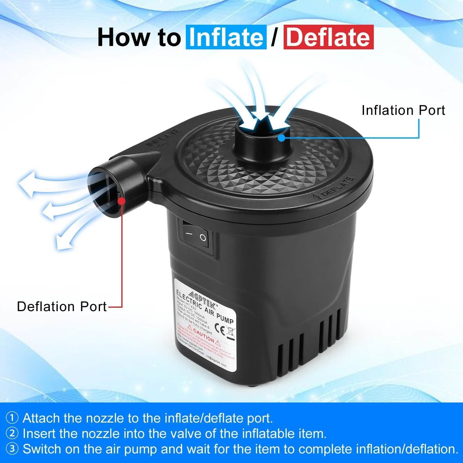 USB Rechargeable Cordless Electric Air Pump DailySale