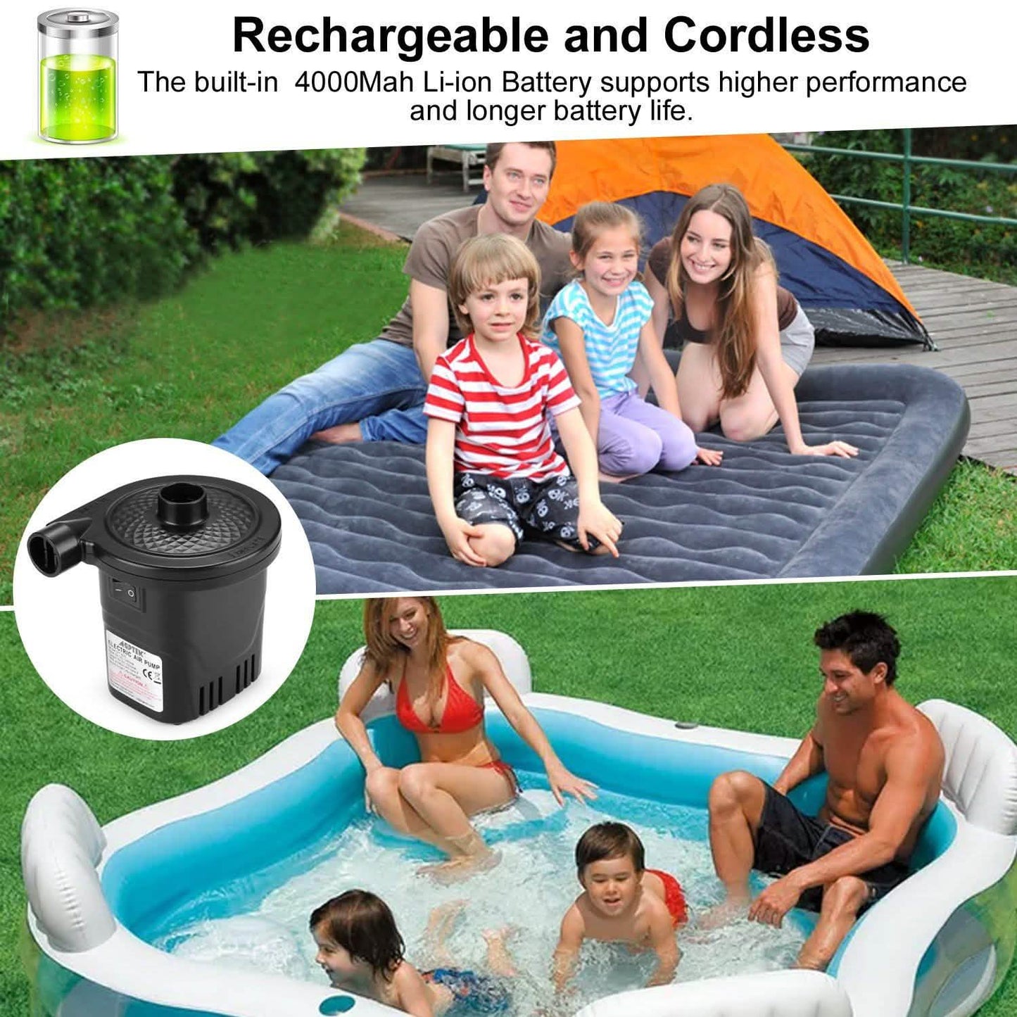 USB Rechargeable Cordless Electric Air Pump DailySale