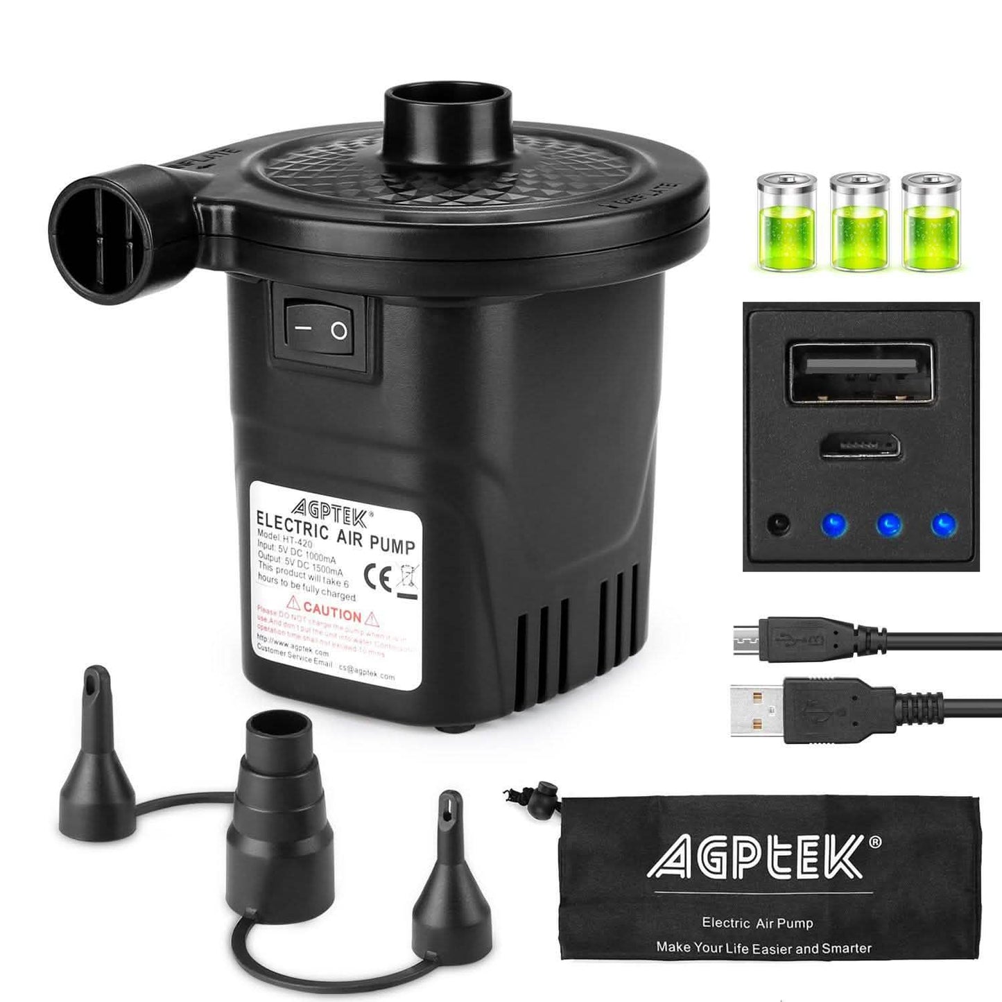 USB Rechargeable Cordless Electric Air Pump DailySale