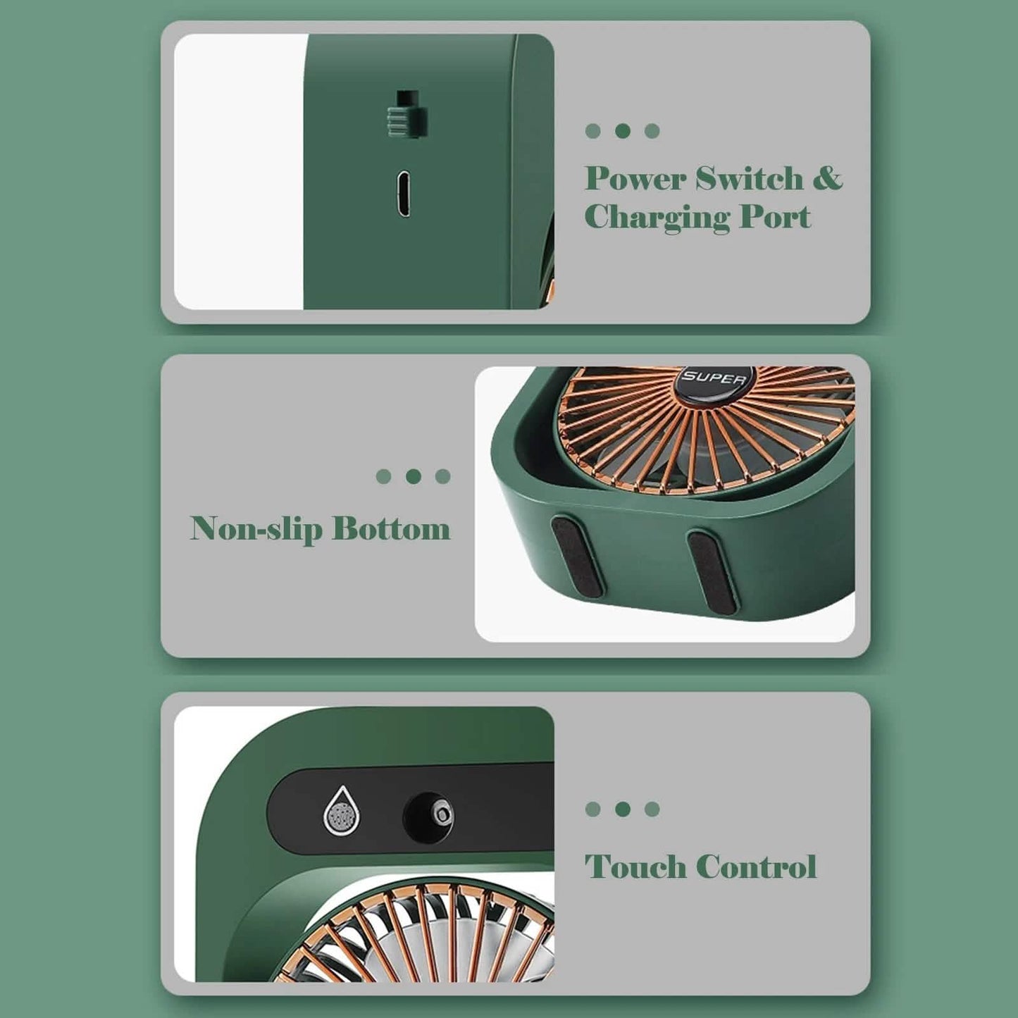 USB Rechargeable Desktop Spray Fan DailySale