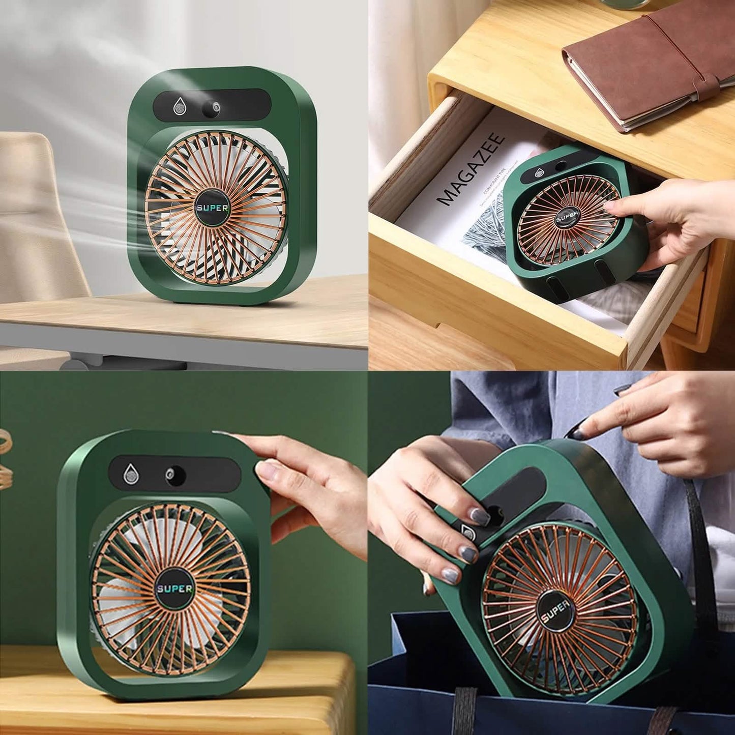 USB Rechargeable Desktop Spray Fan DailySale