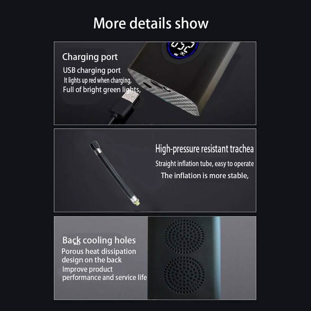 USB Rechargeable Intelligent Air Pump Car Portable DailySale