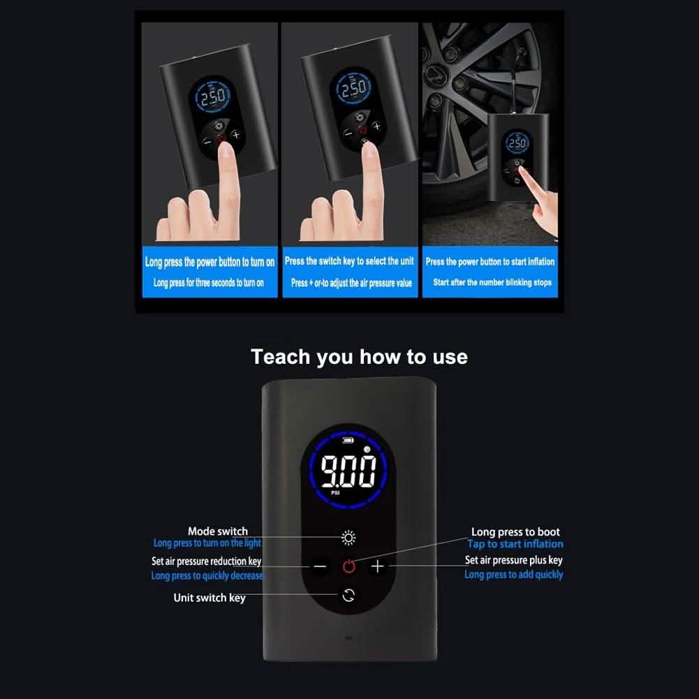 USB Rechargeable Intelligent Air Pump Car Portable DailySale