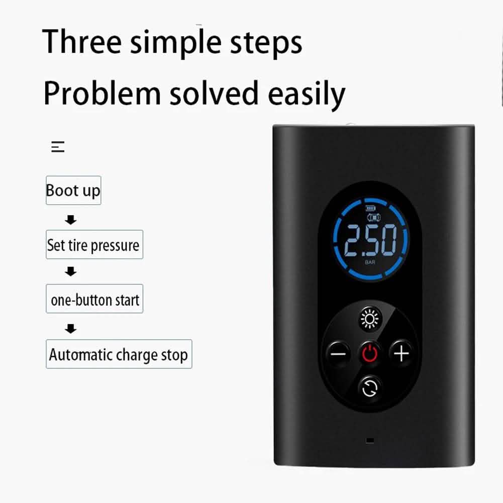 USB Rechargeable Intelligent Air Pump Car Portable DailySale