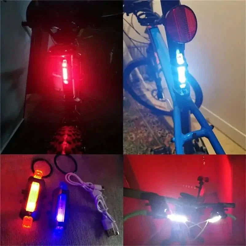 USB Rechargeable LED Bike Tail Light - 4 Flashing Modes For Safety And Visibility DailySale