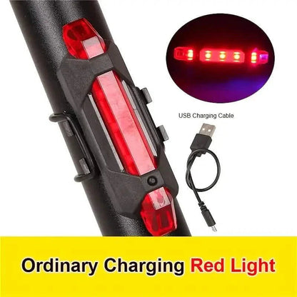 USB Rechargeable LED Bike Tail Light - 4 Flashing Modes For Safety And Visibility DailySale