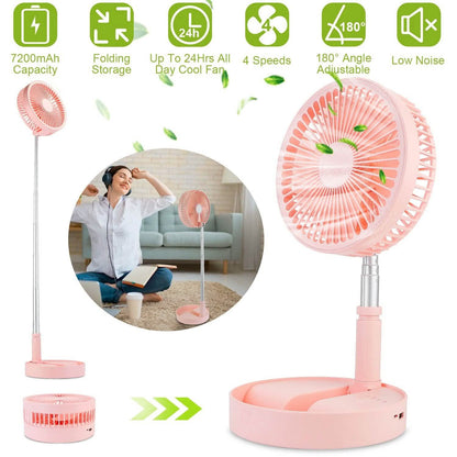 USB Rechargeable Portable Folding Desk Table Fan DailySale