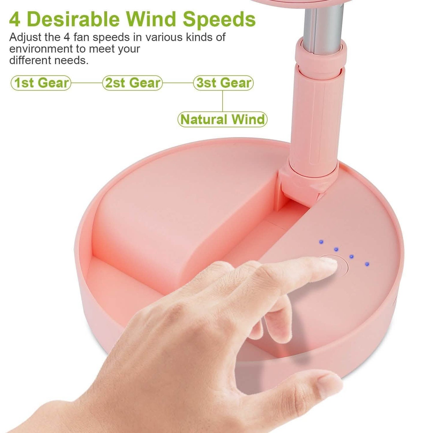 USB Rechargeable Portable Folding Desk Table Fan DailySale