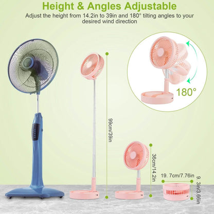 USB Rechargeable Portable Folding Desk Table Fan DailySale