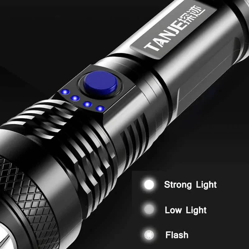 USB Rechargeable Strong Light Flashlight DailySale