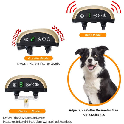 USB Rechargeable Waterproof Dog Bark Collar with Vibration and Beep DailySale