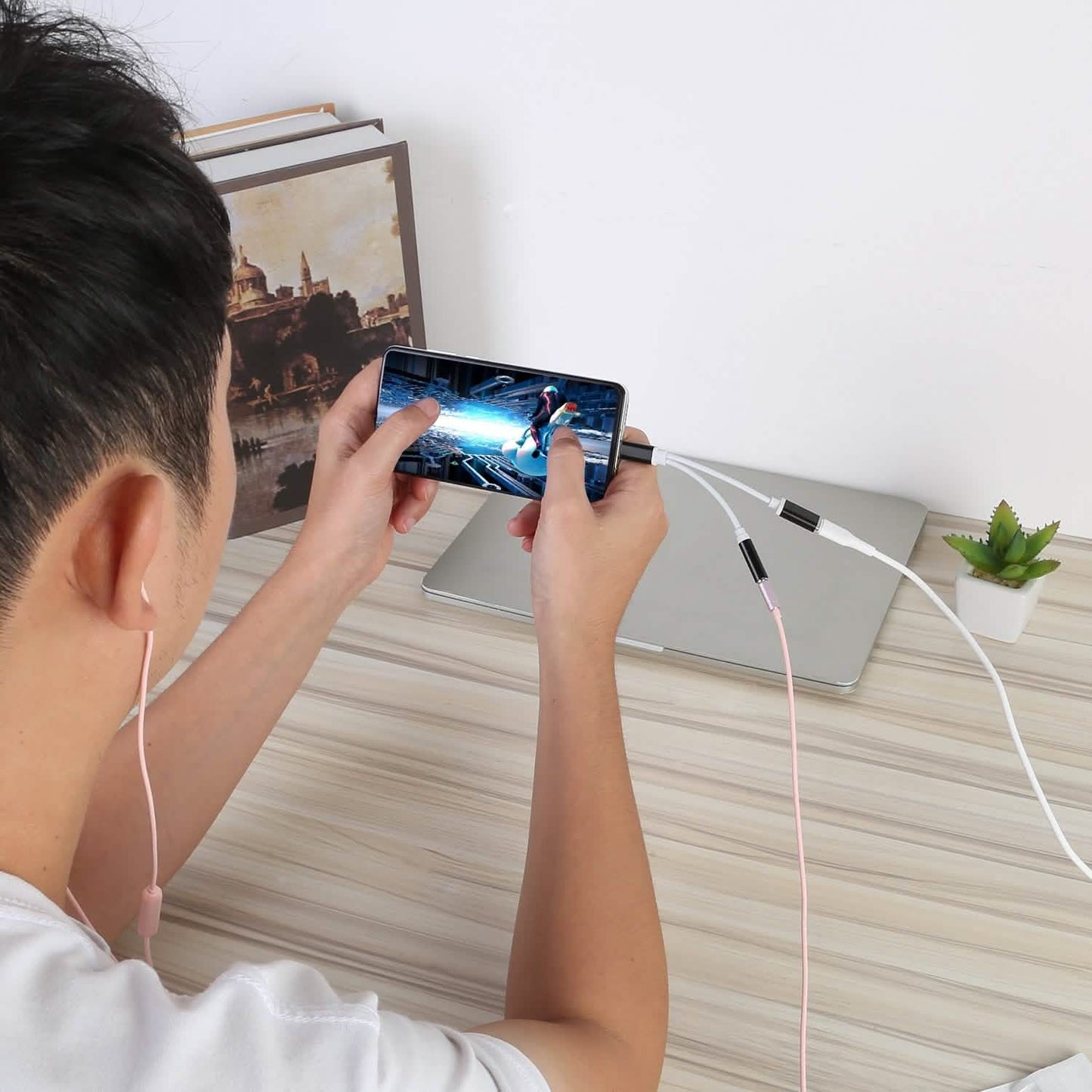 USB Type C to 3.5MM Aux Audio Charging Adapter DailySale