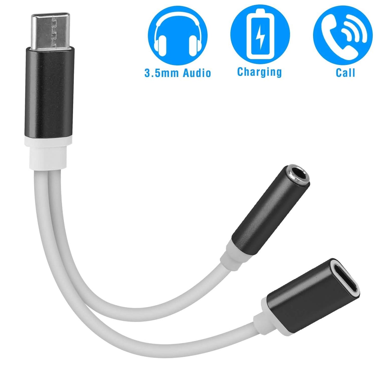 USB Type C to 3.5MM Aux Audio Charging Adapter DailySale