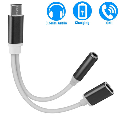USB Type C to 3.5MM Aux Audio Charging Adapter DailySale