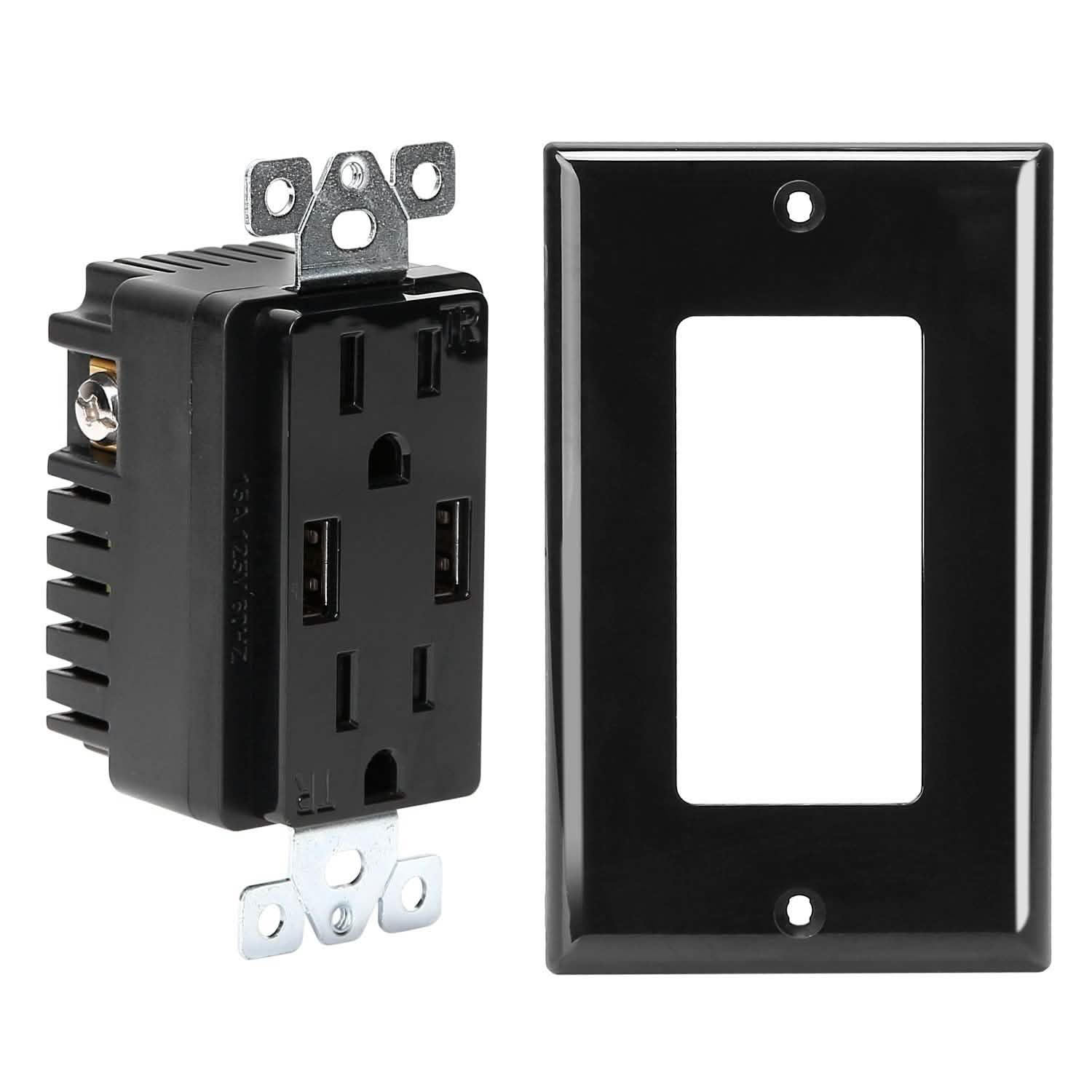 USB Wall Outlet Dual 2.4A USB Wall Charger DailySale