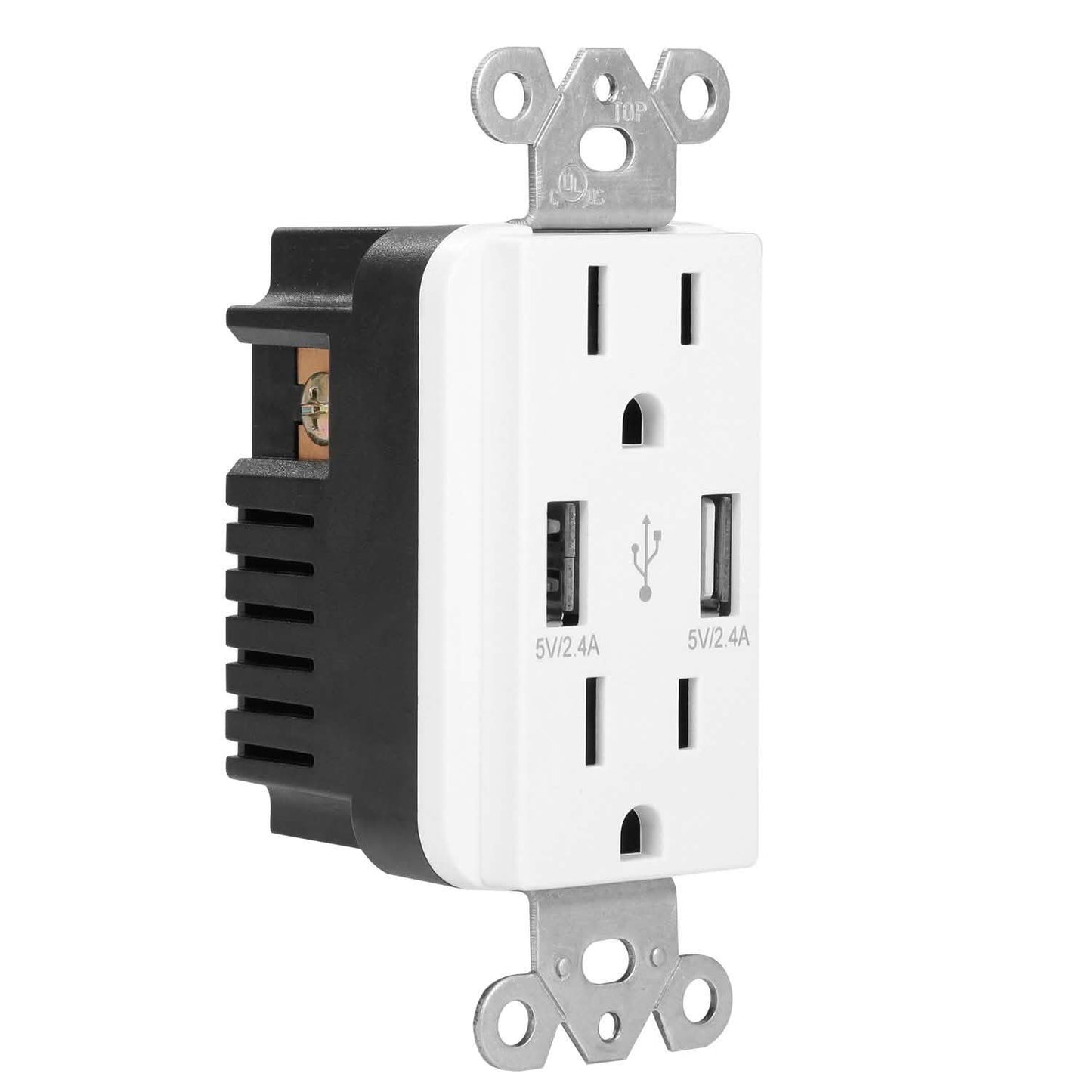 USB Wall Outlet Dual 2.4A USB Wall Charger DailySale