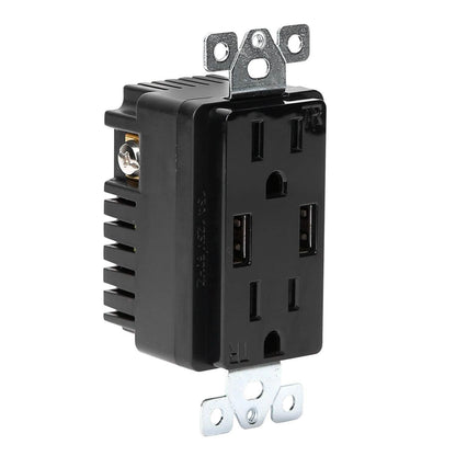 USB Wall Outlet Dual 2.4A USB Wall Charger DailySale