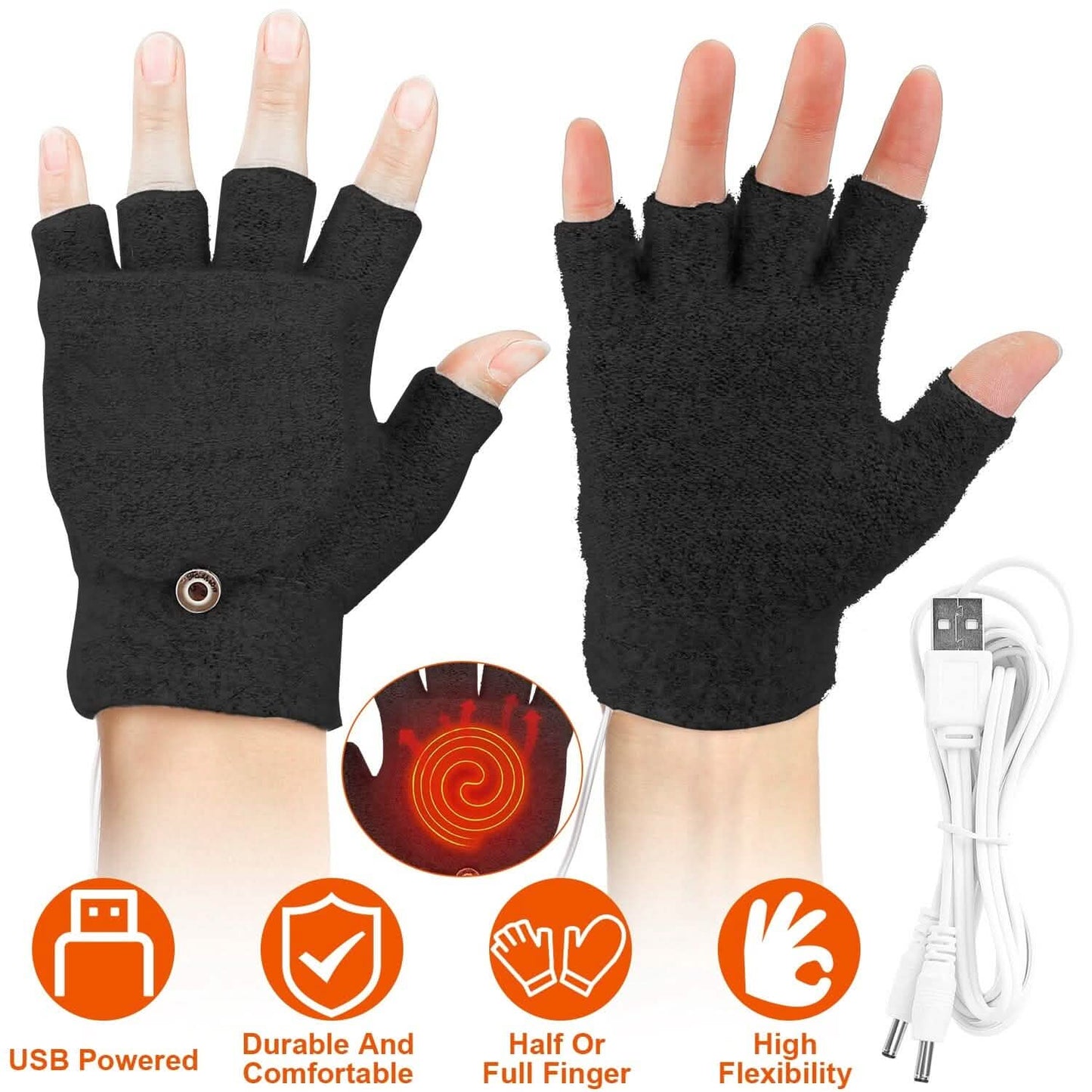 USB Wool Heated Gloves Mitten DailySale