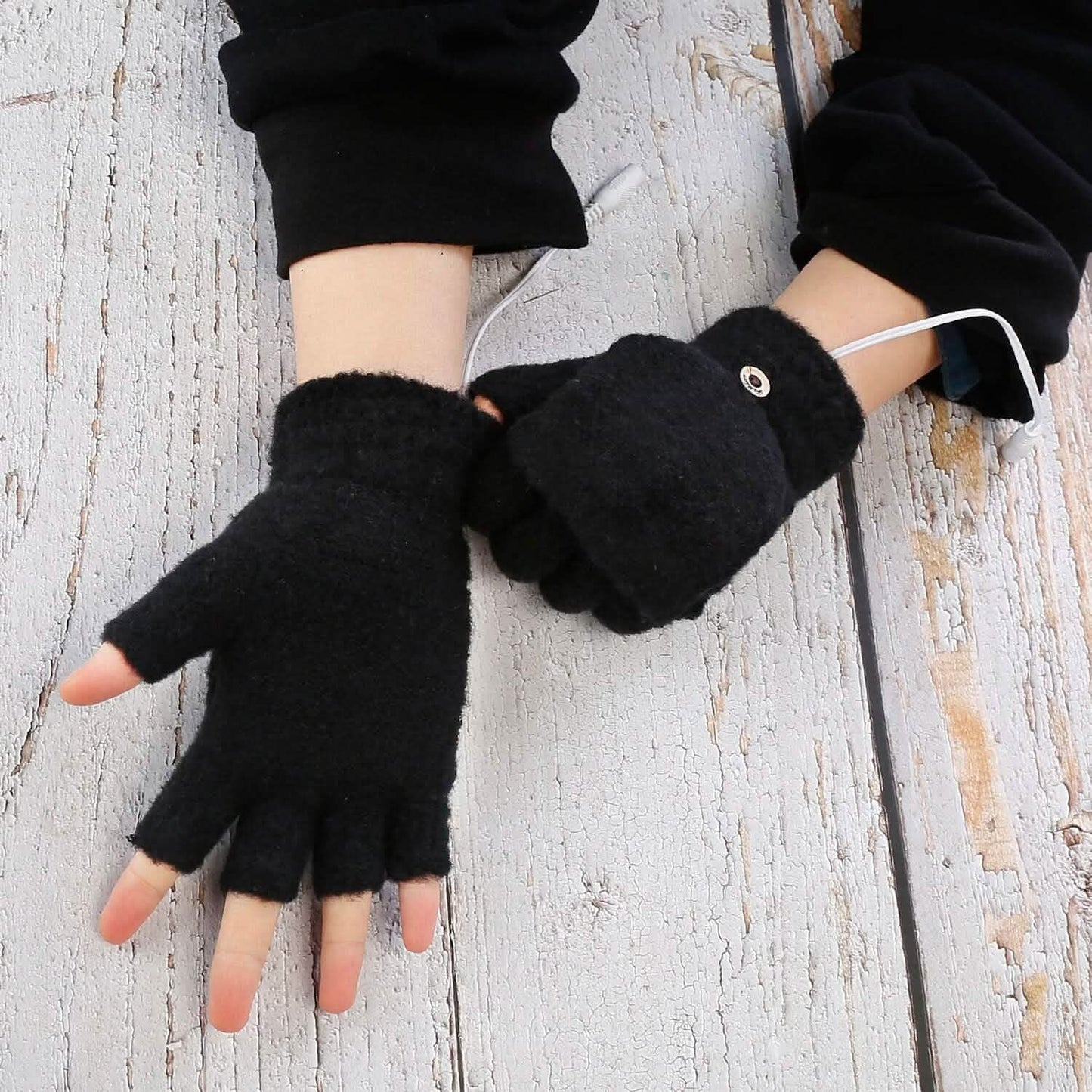 USB Wool Heated Gloves Mitten DailySale