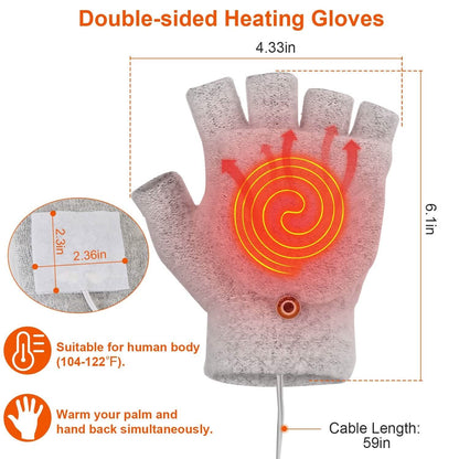 USB Wool Heated Gloves Mitten DailySale