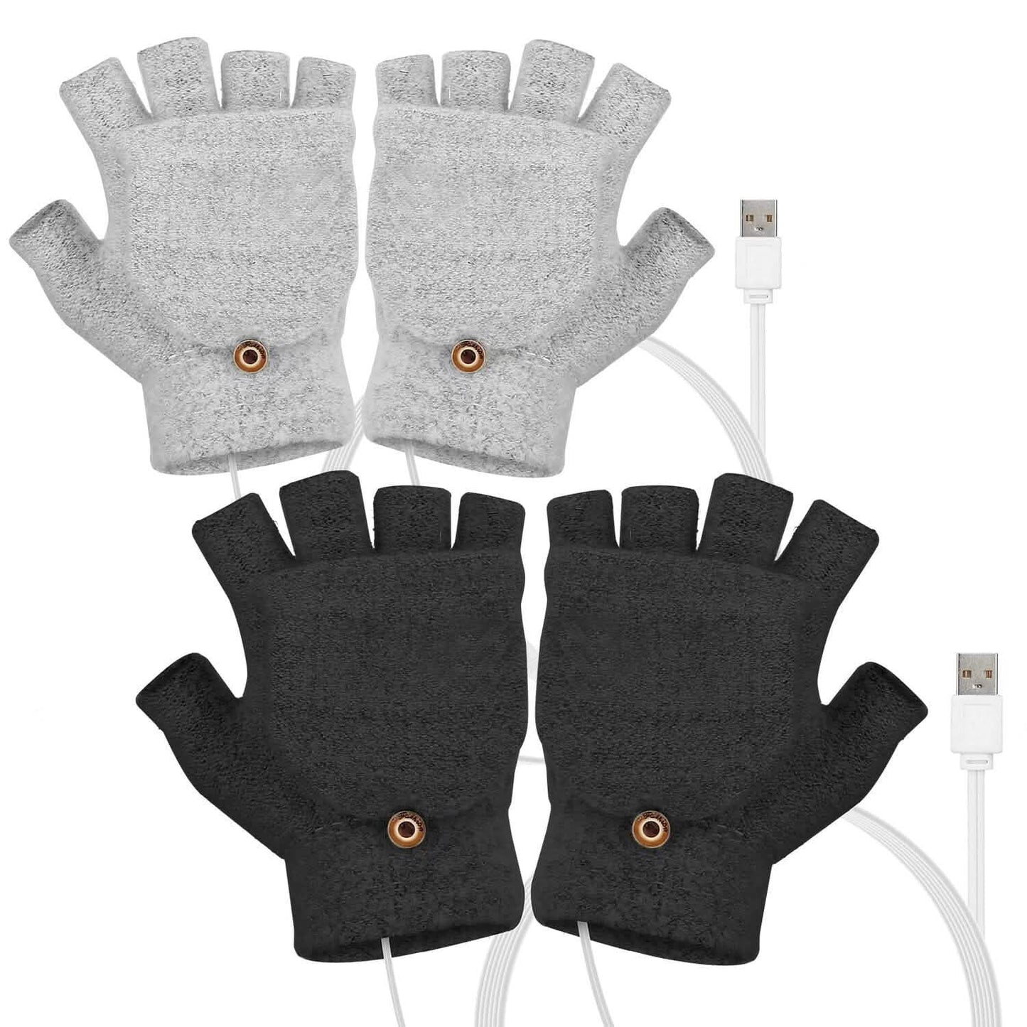 USB Wool Heated Gloves Mitten DailySale