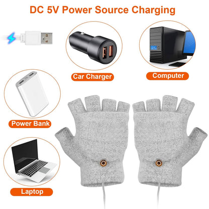 USB Wool Heated Gloves Mitten DailySale