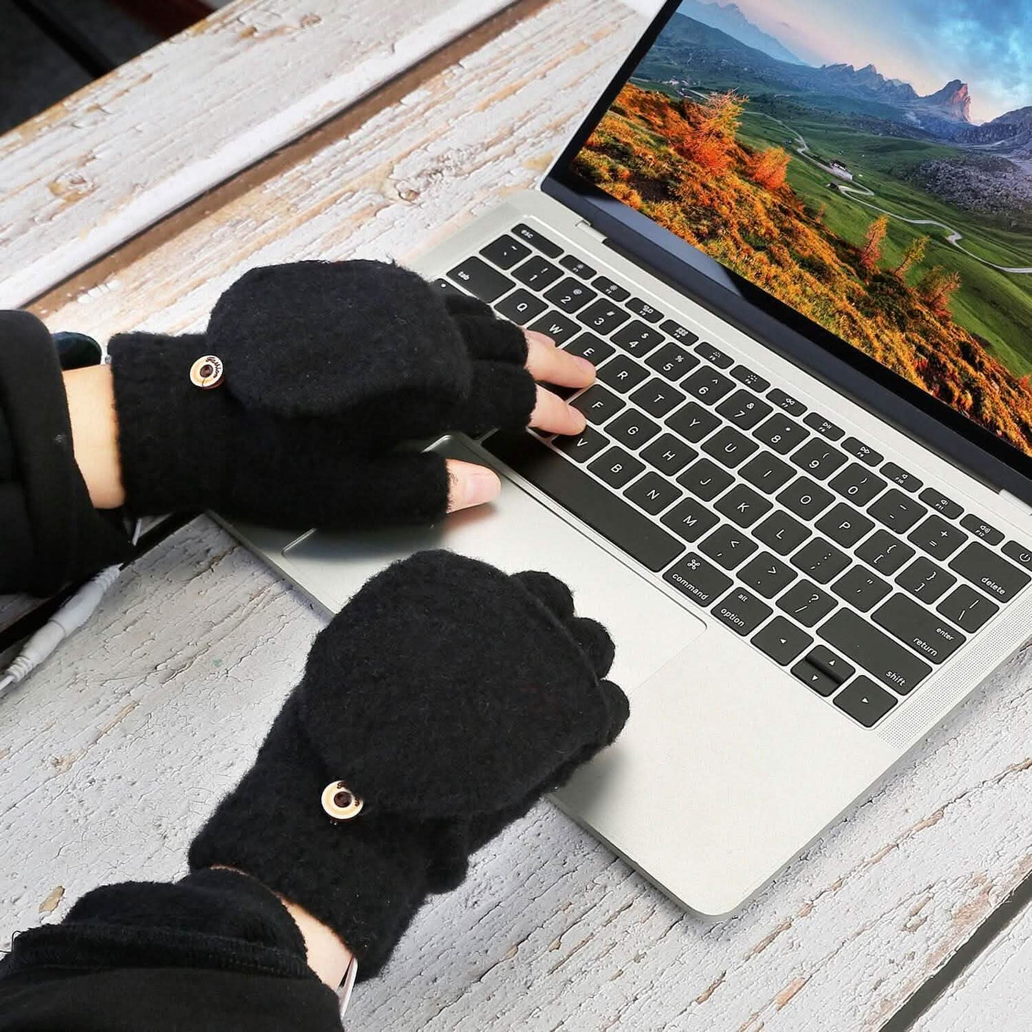 USB Wool Heated Gloves Mitten DailySale