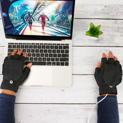 USB Wool Heated Gloves Mitten DailySale