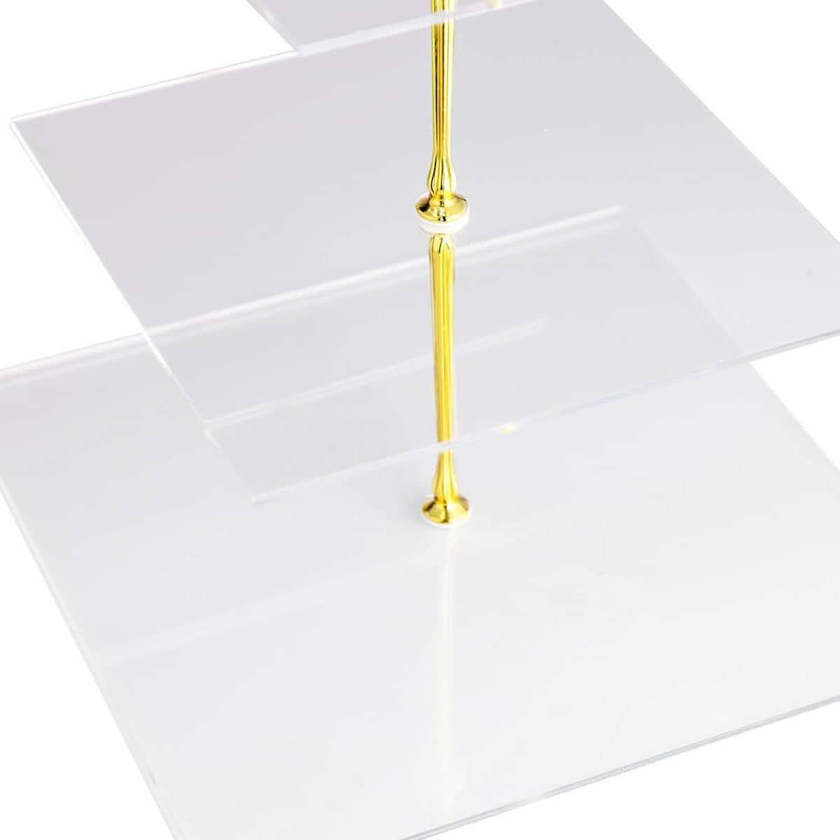 Utenlid 3-Tier Square Stacked Party Cupcake Stand DailySale