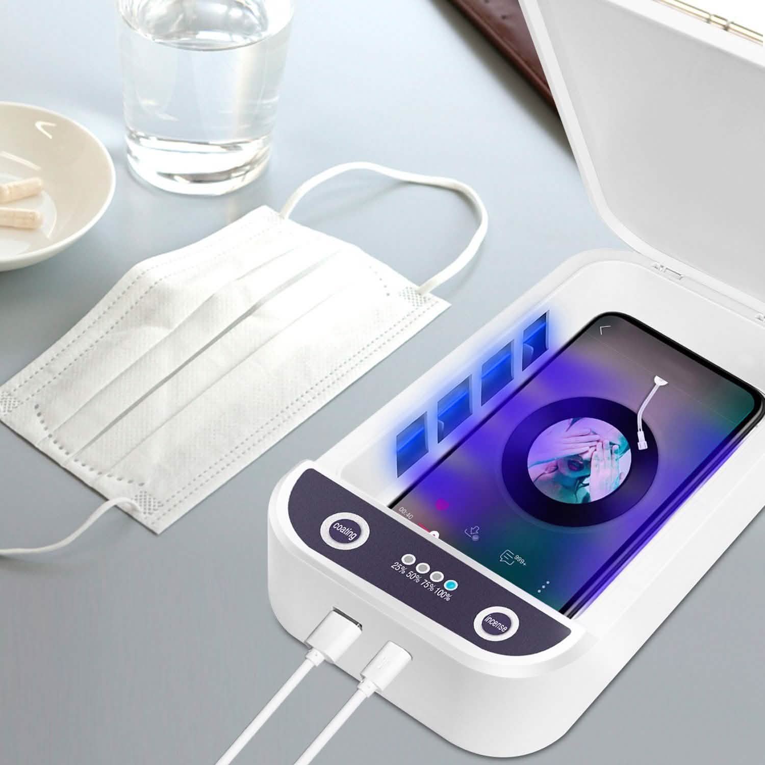UV Light Phone Disinfection Box with Aromatherapy Function DailySale